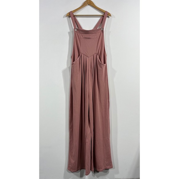 HALARA Pants - Halara Waffle Ribbed Wide Leg Overalls Pockets Womens XL Athleisure Stretch Boho